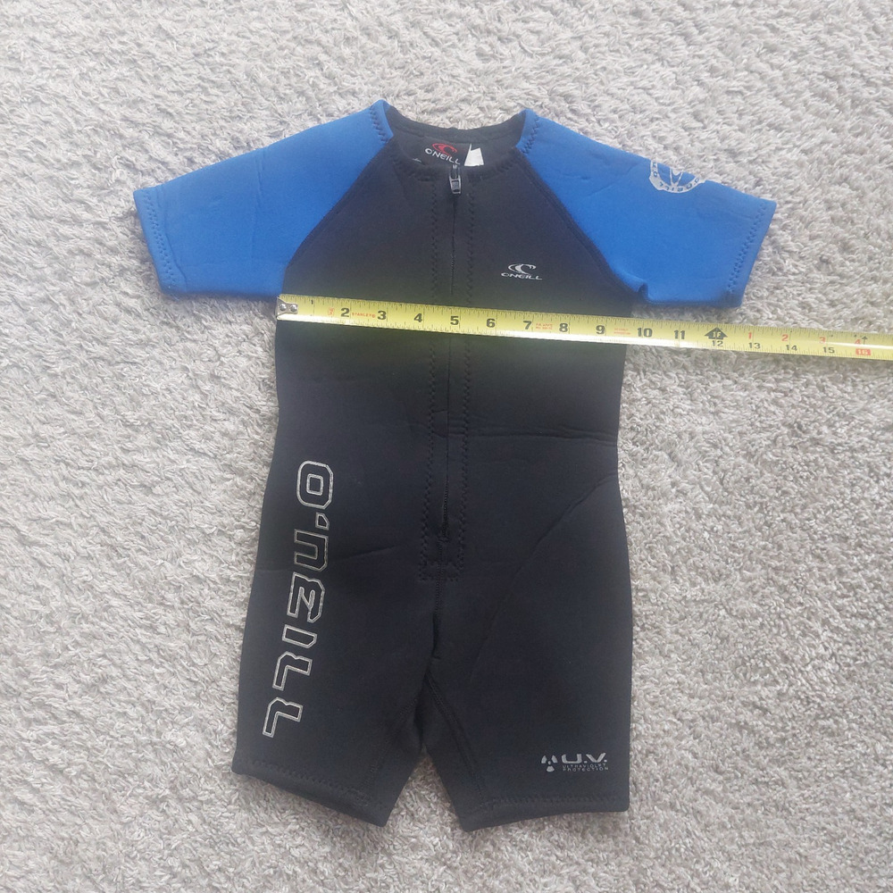 O'Neill Youth Shorty Wetsuit Black/Blue Short Sleeve Front Zip